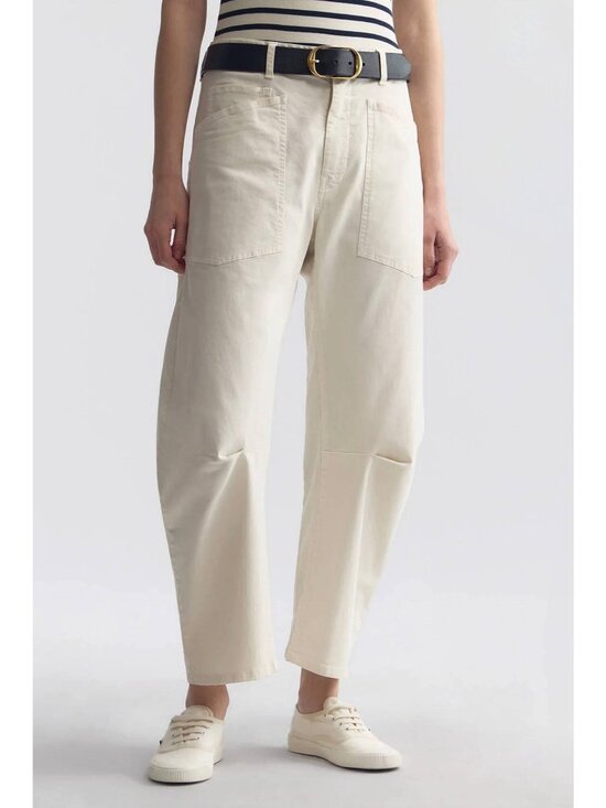 Nili Lotan Pants - Nili Lotan SHON COTTON PANT Mid-Rise Barrel Leg Pant Size 6 Made In USA